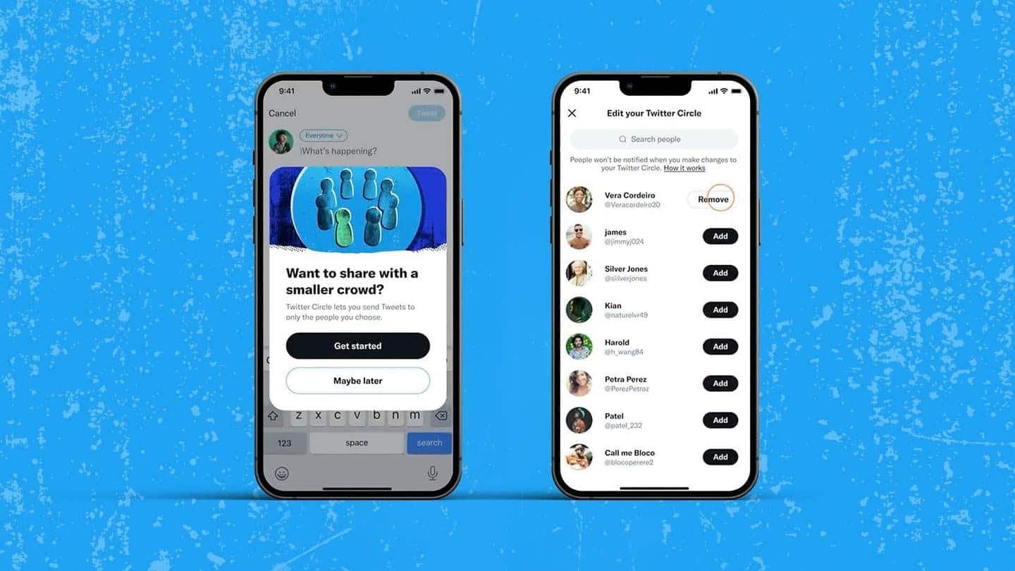 New feature Twitter Circles :  here to change a few things